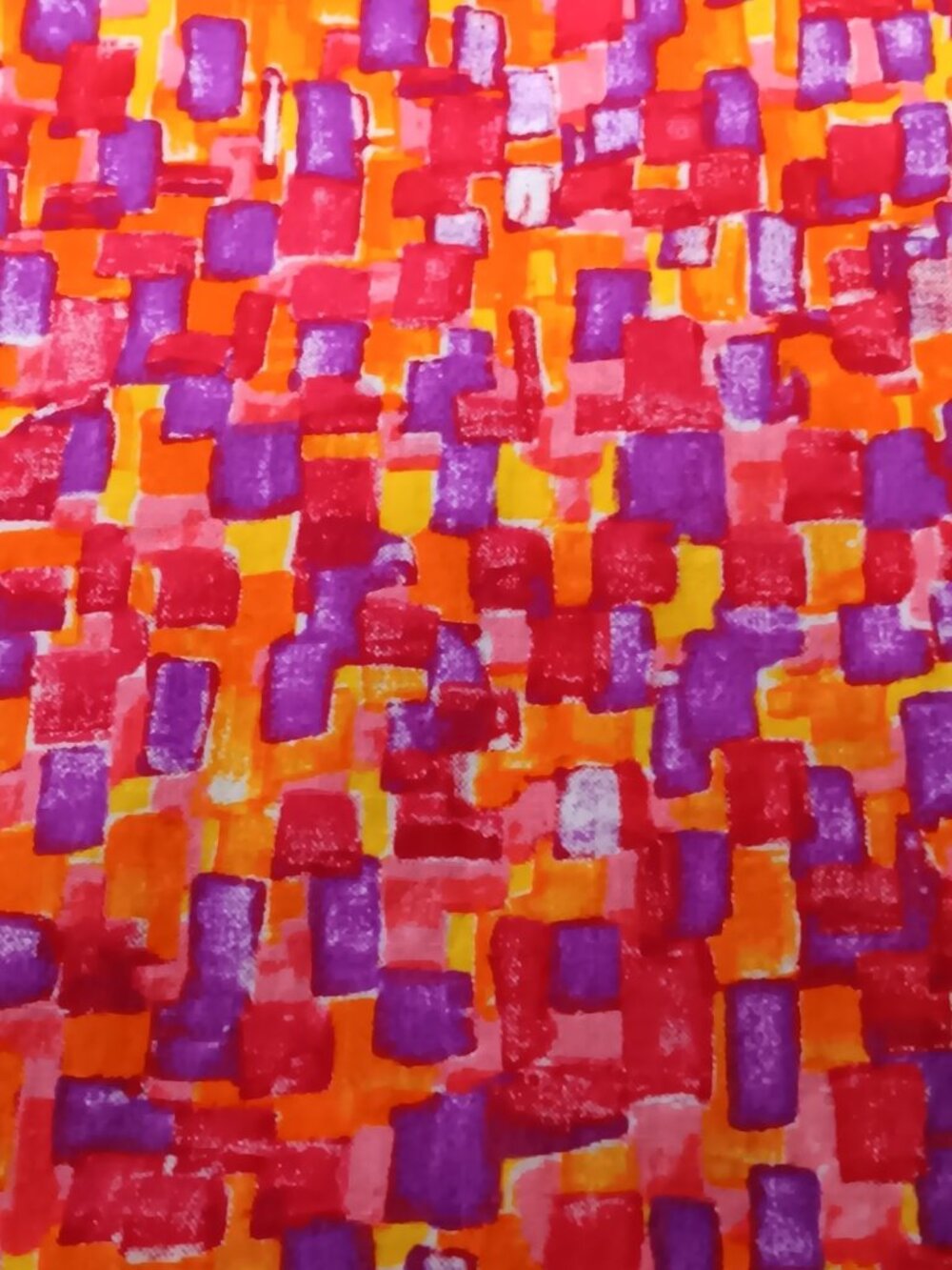 Sewing Fabric Abstract Geometric Pattern Painted Pixels Strokes 1.75 yds x 44"